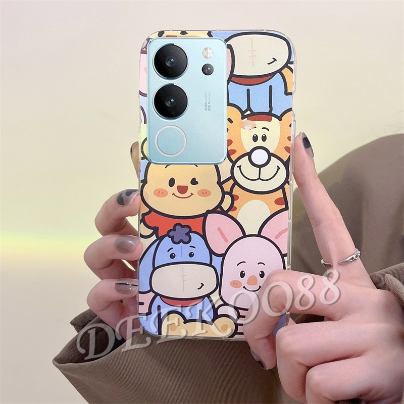 เคสโทรศัพท์มือถือ-tpu-แบบนิ่ม-ลายการ์ตูนแมว-เสือน่ารัก-สีชมพู-สําหรับ-vivo-v29-vivo-v29-5g-2023