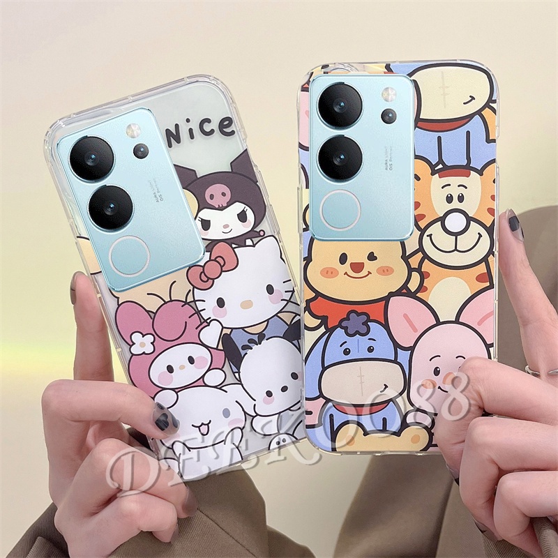 เคสโทรศัพท์มือถือ-tpu-แบบนิ่ม-ลายการ์ตูนแมว-เสือน่ารัก-สีชมพู-สําหรับ-vivo-v29-vivo-v29-5g-2023