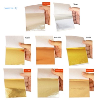 Comereally กระดาษฟอยล์ สีทองเทียม 100 ชิ้น สําหรับศิลปะ งานฝีมือ เฟอร์นิเจอร์ D