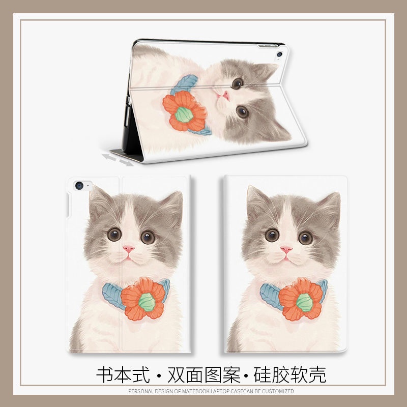 เคส-ลายการ์ตูนแมวน่ารัก-พร้อมช่องใส่ปากกา-สําหรับ-ipad-air4-5-mini4-5-6-ipad-10-9-gen10-2022-pro11-10-2-gen7-8-9-ipad-gen5-6-2017-2018