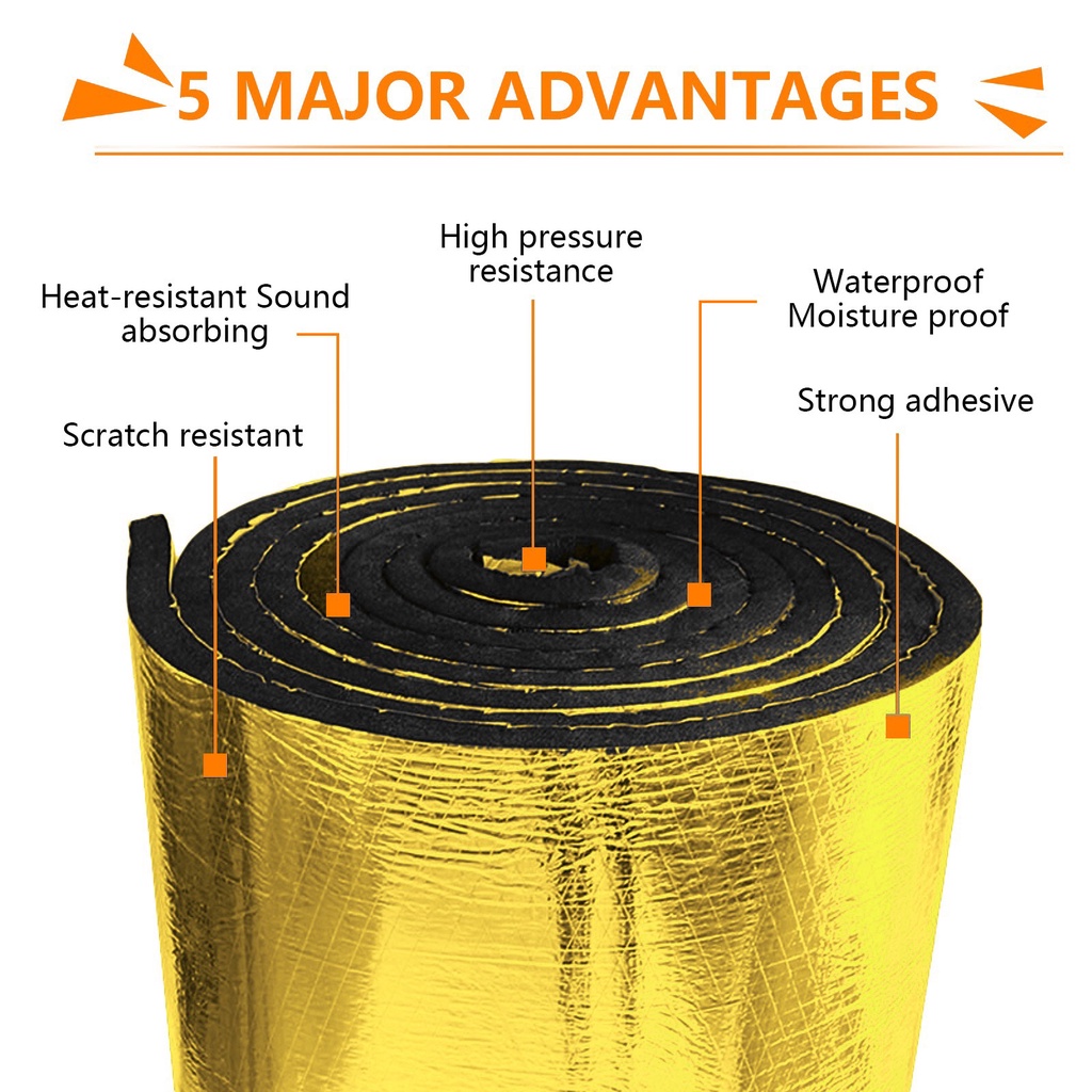 แผ่นโฟมฟอยล์อลูมิเนียม-ป้องกันเสียงรบกวน-กันความร้อน-สําหรับรถยนต์-รถบรรทุก