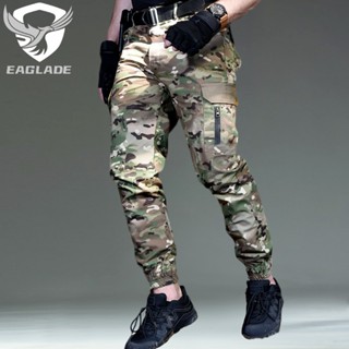 Eaglade กางเกงคาร์โก้ยุทธวิธี สําหรับผู้ชาย CP Camo กันน้ํา JTZXG