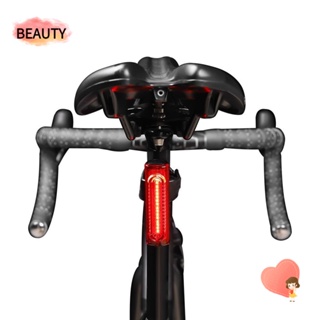Beauty ไฟท้ายจักรยาน Led พลาสติก ชาร์จ Usb กันน้ํา แบบพกพา สีแดง สําหรับจักรยานเสือภูเขา