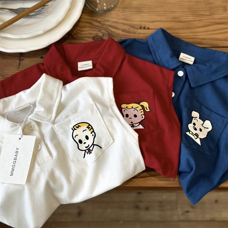 พร้อมส่ง-เสื้อยืดโปโล-แขนกุด-ลายการ์ตูน-mickey-dingdang-แบบเรียบง่าย-แฟชั่นฤดูร้อน-สไตล์เกาหลี-และญี่ปุ่น-สําหรับเด็กผู้ชาย-และเด็กผู้หญิง