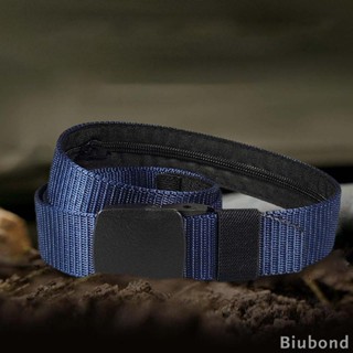 [Biubond] เข็มขัดกระเป๋าสตางค์ พร้อมหัวเข็มขัด ไนล่อน คาดเอว สําหรับผู้ชาย ผู้หญิง ปีนเขา