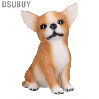 Dsubuy Dog Statue Resin Cute  Shape Art Sculpture For Garden Outdoor Decor TS