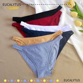 Eutus กางเกงชั้นใน เอวต่ํา ผ้าฝ้าย ใส่สบาย หลากสี เซ็กซี่ สําหรับผู้หญิง 6 ชิ้น