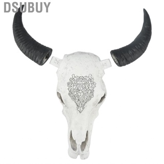Dsubuy Resin Bull Head Wall Hanging Decoration Long Horn  Sculpture Backgroun New