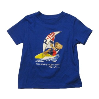 เสื้อยืดแขนสั้น พิมพ์ลายกราฟฟิคหมี Ralph Boys Royal Windsurf สําหรับเด็กผู้ชาย