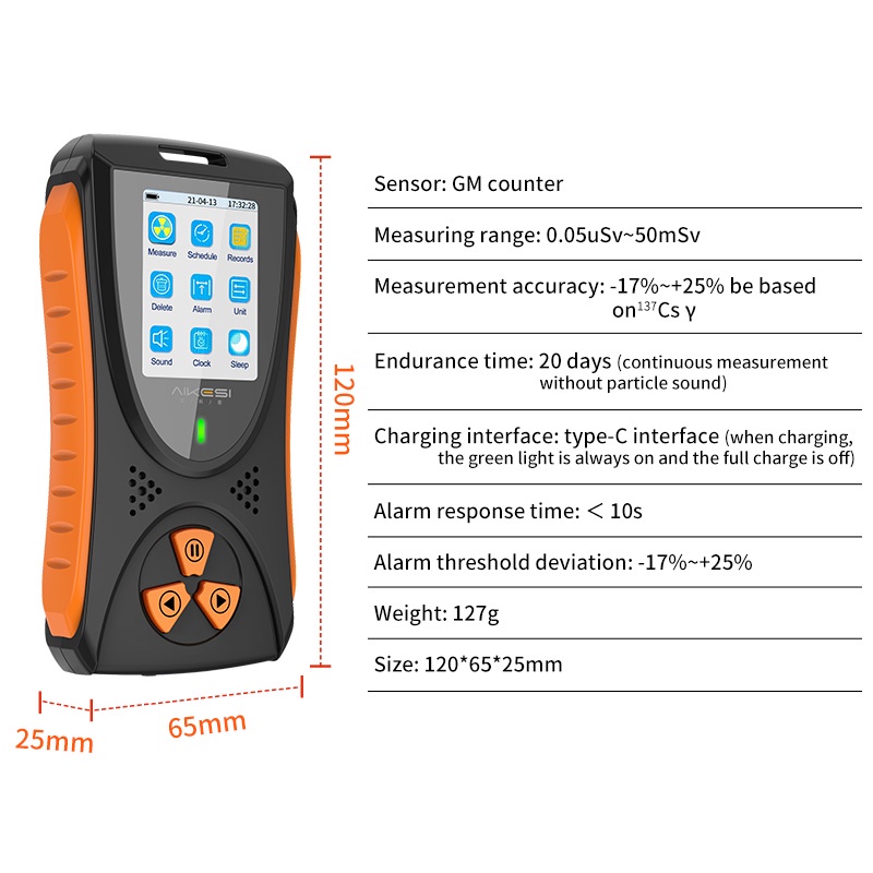 hfs-10-เครื่องตรวจจับรังสีนิวเคลียร์-x-ray-beta-gamma-แบตเตอรี่ลิเธียม