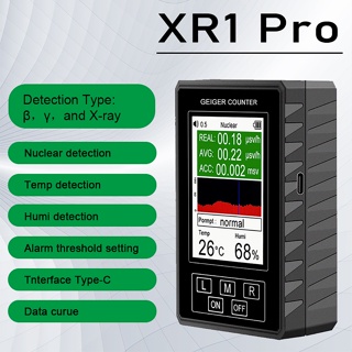 Xr1 Pro เครื่องตรวจจับรังสียูวีนิวเคลียร์ แบบมือถือ Beta Gamma X-ray พร้อมไฟแบ็คไลท์