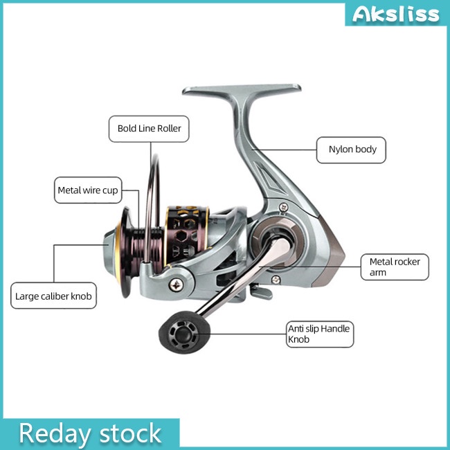 aks-ak2000-7000-รอกหมุนตกปลา-อัตราทดเกียร์-5-2-1-12-กก-น้ําหนักเบา-แข็งแรงสูง