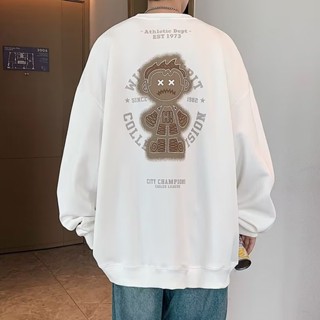 เสื้อกันหนาวลําลอง คอกลม พิมพ์ลาย สไตล์เกาหลี ฮิปฮอป เรียบง่าย แฟชั่นฤดูใบไม้ร่วง และฤดูหนาว สําหรับผู้ชาย และผู้หญิง ไซซ์ M-5XL