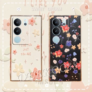 ใหม่ เคสโทรศัพท์มือถือ TPU นิ่ม กันรอยกล้อง ลายดอกไม้น่ารัก สําหรับ VIVOV29 VIVO V29 5G 2023