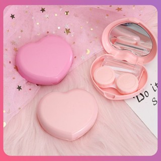 Creative Candy Color คอนแทคเลนส์ เคส แบบพกพาพร้อมกระจก Companion Box กระเป๋าเดินทางที่สะดวกสำหรับของขวัญเด็กผู้หญิง คอนแทคเลนส์ตกแต่ง [COD]