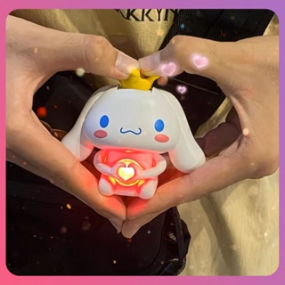 Creative Cinnamoroll Luminous ตุ๊กตา กด ของเล่นเปล่งแสง การ์ตูนสร้างสรรค์ Big Eared สุนัข ของขวัญ เจ้าหญิง ตลก คู่ ตกแต่งสำหรับคนรัก [COD]