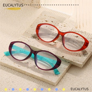 Eutus แว่นตาอ่านหนังสือ กรอบวงรี ป้องกันแสงสีฟ้า ป้องกันแสงสะท้อน สําหรับผู้หญิง ผู้สูงอายุ