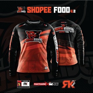 Oyenriderv2 Shopee เสื้อยืดลําลอง แขนสั้น คอกลม พิมพ์ลาย Food Sublimation Baju ไมโครไฟเบอร์