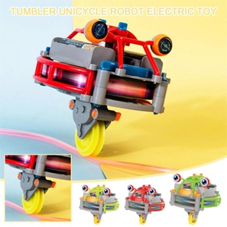 COD Tumbler Unicycle Robot รูปยูนิคเคิล รถสมดุล สร้างสรรค์ ของเล่นสําหรับเด็ก ของเล่นไฟฟ้า Tightrope วอล์คเกอร์สมดุล Bri