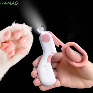 Damao กรรไกรตัดเล็บ ABS พร้อมโคมไฟ Led สําหรับสัตว์เลี้ยง สุนัข แมว