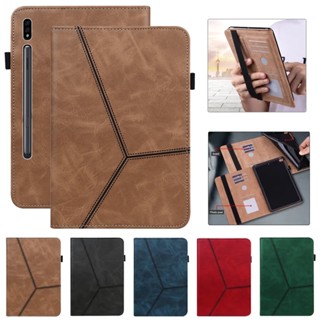 เคสหนัง PU ฝาพับ พร้อมช่องใส่บัตร ขาตั้ง สําหรับ Samsung Tab S9 Coque 11 นิ้ว Funda Galaxy Tab S9 2023