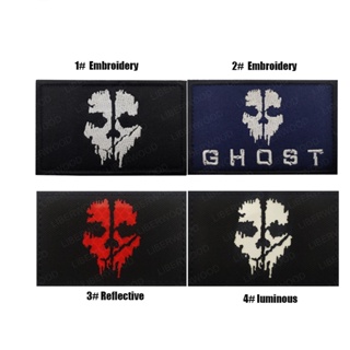 แผ่นสติกเกอร์สะท้อนแสง ลายตราสัญลักษณ์ Call of Duty Ghost Mask IR สําหรับตกแต่งเสื้อผ้า กระเป๋าเป้สะพายหลัง