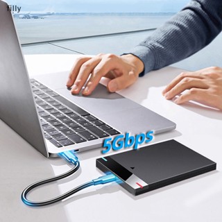 Filly ฮาร์ดไดรฟ์ภายนอก ความเร็วสูง 2.5 นิ้ว Micro B USB 3.0Type-C 5TB 5Gbps HD OP