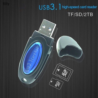 Filly อะแดปเตอร์การ์ดรีดเดอร์ USB 2.0 2 In 1 3.1 SD TF สําหรับคอมพิวเตอร์ แล็ปท็อป OP 1 ชิ้น