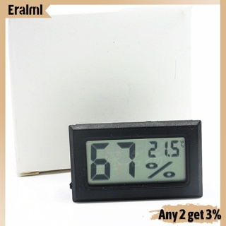 Eralml เครื่องวัดอุณหภูมิความชื้นดิจิทัล จอแอลซีดี ขนาดเล็ก แบบพกพา