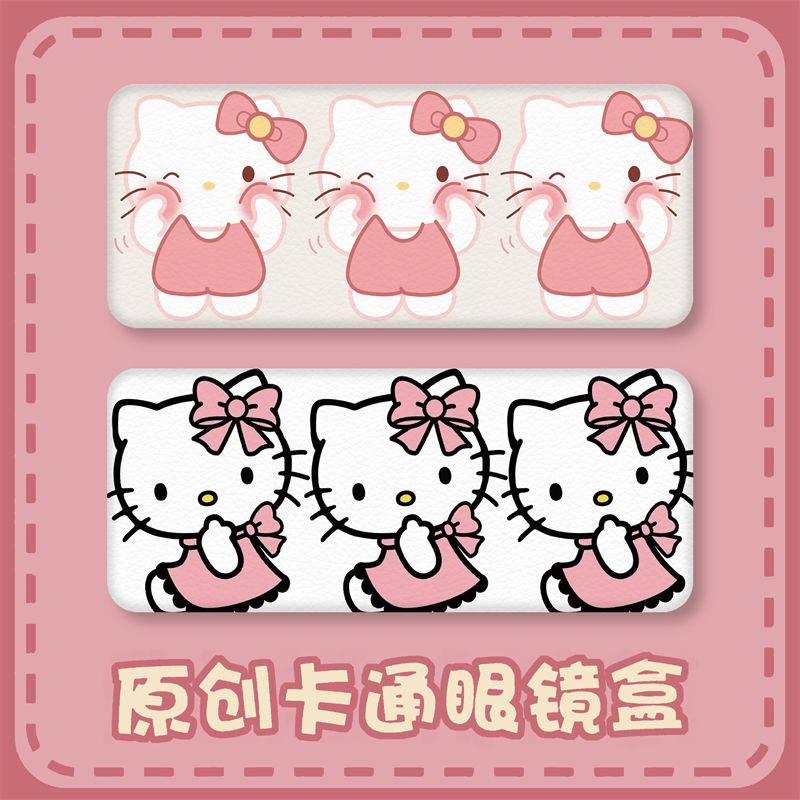 กล่องใส่แว่นตา-แบบแข็ง-ลาย-hello-kitty-น่ารัก-แบบพกพา-สําหรับนักเรียน