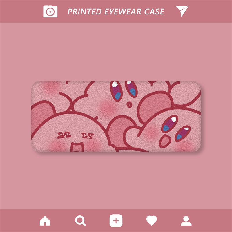 การ์ตูน-kirby-กล่องแว่นตา-นักเรียน-โรงเรียน-เคสแข็ง-ป้องกันแว่นตา-เคสแว่นตา