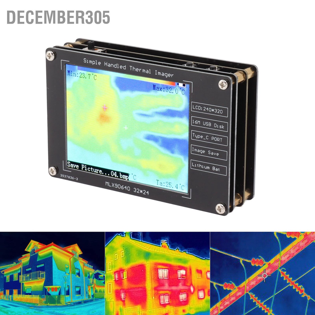 december305-อินฟราเรดถ่ายภาพความร้อนแบบพกพา-diy-lcd-ดิจิตอลความแม่นยำสูงเซ็นเซอร์อุณหภูมิอินฟราเรดสำหรับการทดสอบอุปกรณ์