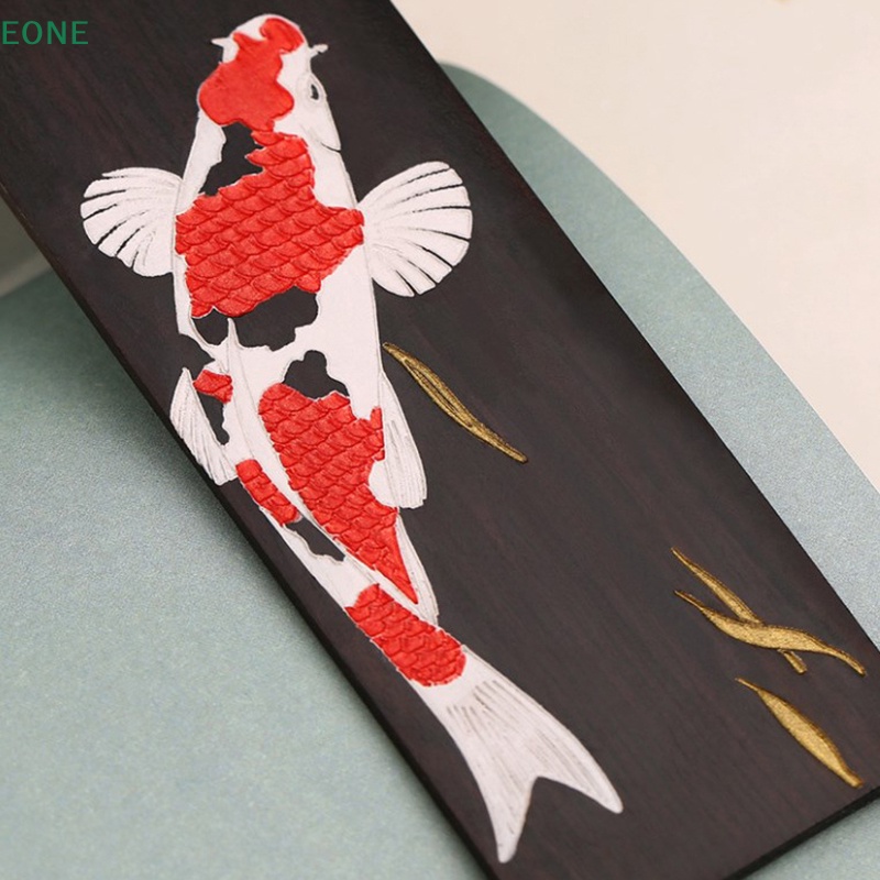 eone-ที่คั่นหนังสือ-จี้พู่-รูปปลาคาร์พ-สไตล์จีนย้อนยุค