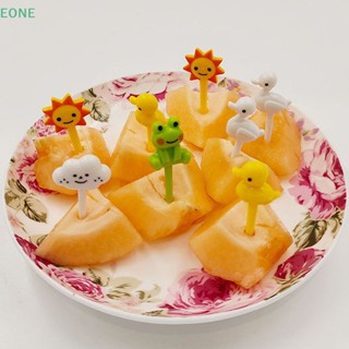 Eone ส้อมจิ้มผลไม้ ขนมขบเคี้ยว เบนโตะ แซนวิช ไม้จิ้มฟัน ลายการ์ตูน สําหรับตกแต่งปาร์ตี้ 8 ชิ้น ต่อชุด