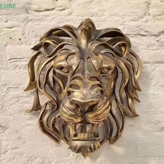 Eone ขายดี ประติมากรรมติดผนัง รูปหัวสิงโต 3D ขนาดใหญ่ สีทอง