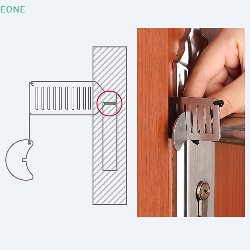 eone-อุปกรณ์ล็อคประตู-สเตนเลส-กันขโมย-แบบพกพา-สําหรับหอพักโรงแรม-โรงแรม