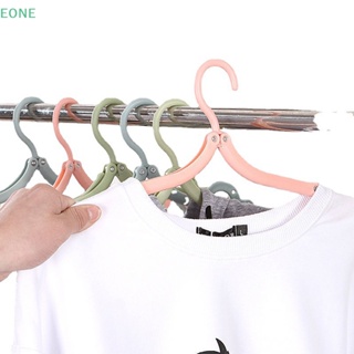 Eone ไม้แขวนเสื้อพลาสติก อเนกประสงค์ พับได้ ประหยัดพื้นที่ สําหรับแขวนผ้าขนหนู ถุงเท้า 5 ชิ้น