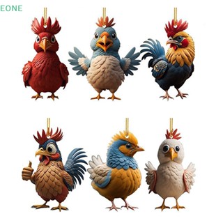 Eone จี้การ์ตูนไก่น่ารัก สําหรับแขวนตกแต่งบ้าน ต้นคริสต์มาส หน้าต่าง ผนัง ขายดี