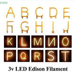 Eone เส้นใยตัวอักษรภาษาอังกฤษ ABCDEFGHIJKLM DC3V LED COB LED สําหรับตกแต่งภายใน งานแต่งงาน DIY