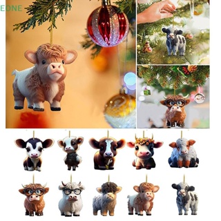 Eone จี้รูปการ์ตูนวัวน่ารัก เหมาะกับของขวัญ สําหรับตกแต่งบ้าน ต้นคริสต์มาส รถยนต์