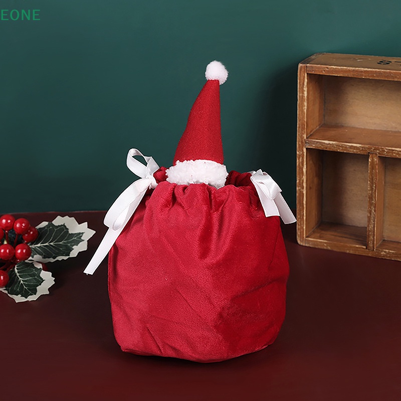 eone-ขายดี-ถุงผ้ากํามะหยี่-ลายซานตาคลอส-สีแดง-สําหรับใส่ขนมหวาน-ตกแต่งเทศกาลคริสต์มาส-2023
