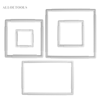 กรอบปักครอสสติตช์ ทรงสี่เหลี่ยม สีขาว สําหรับเย็บผ้า DIY [alloetools.th]