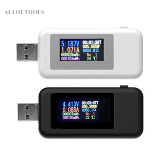 เครื่องทดสอบแรงดันไฟฟ้าดิจิทัล โวลต์มิเตอร์ 4-30V DC USB 10 in 1 [alloetools.th]