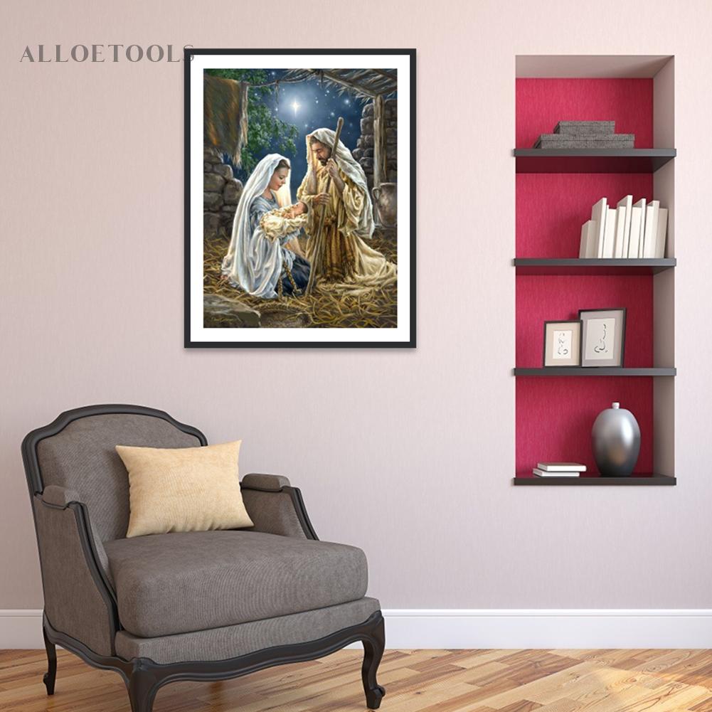 ภาพจิตรกรรมปักครอสสติตช์-รูปพระเยซู-5d-สําหรับตกแต่งผนังบ้าน-alloetools-th