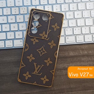 เคส vivo V29 V27 5G V27E V23 5G V23E V25 V25E โทรศัพท์มือถือ ลายดอกไม้ สีน้ําตาล สําหรับ