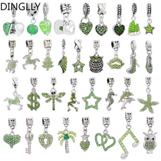 Dinglly จี้รูปต้นคริสต์มาส และหัวใจ สีเขียว สําหรับทําเครื่องประดับ Diy