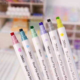 Dta ชุดปากกามาร์กเกอร์ วาดภาพระบายสี จุดสูง ของขวัญ เครื่องเขียน สําหรับเด็ก โรงเรียน สํานักงาน 1 6 ชิ้น