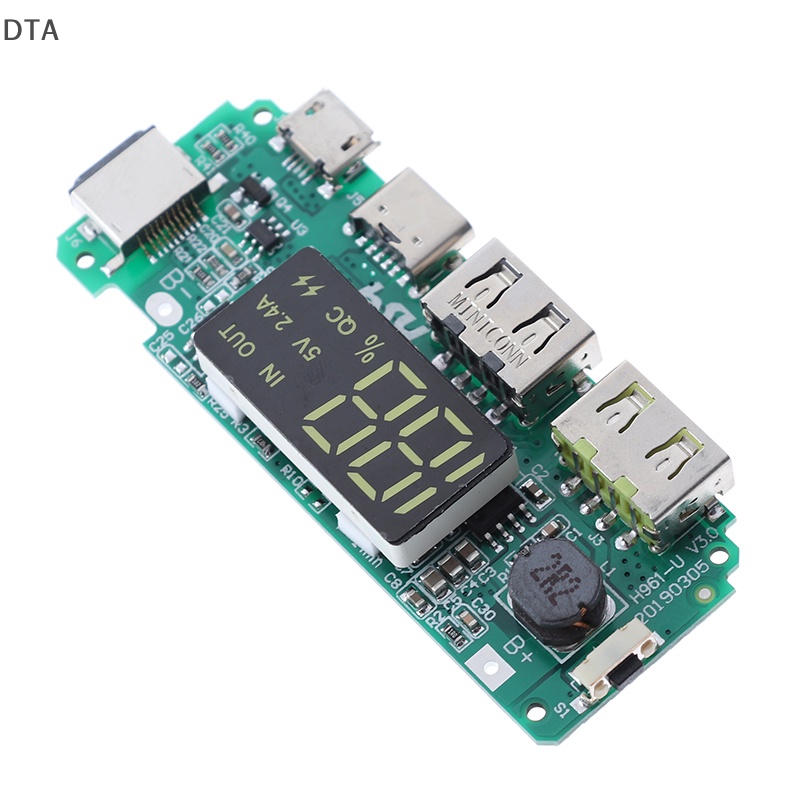 บอร์ดชาร์จโทรศัพท์มือถือ-dta-led-dual-usb-micro-type-c-usb-วงจรป้องกัน-dt