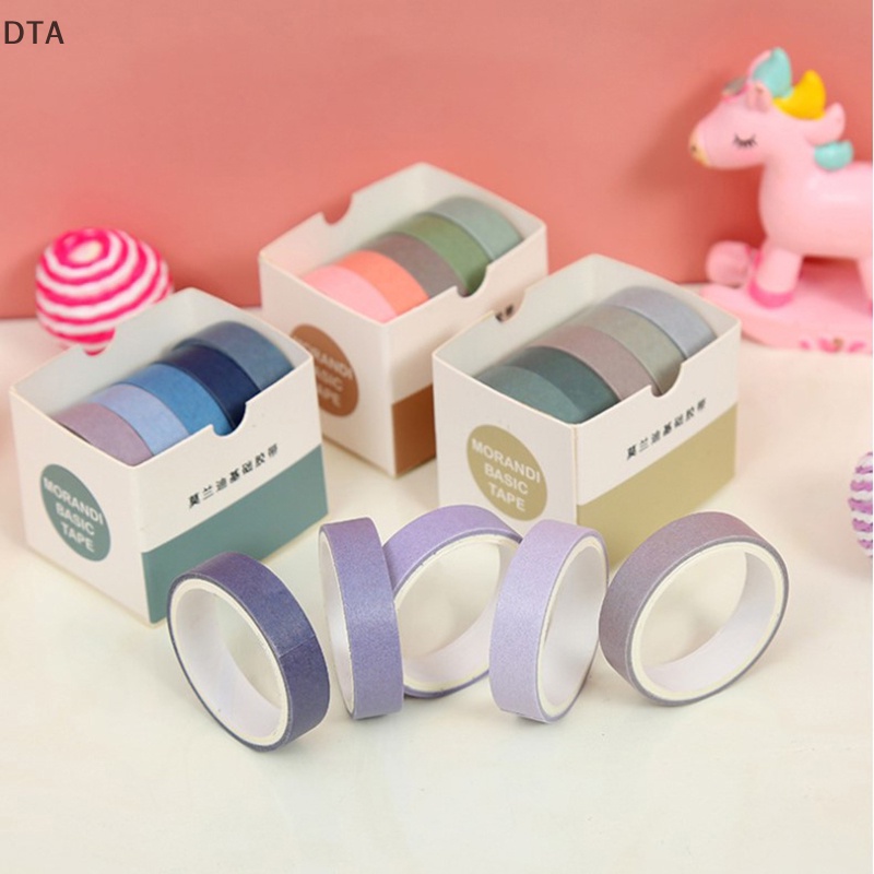 dta-ชุดเทปกาว-สีพื้น-สําหรับตกแต่งสมุดภาพ-5-ม้วน-ต่อกล่อง