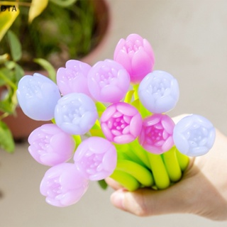 Dta ปากกาเจลซิลิโคน รูปดอกทิวลิป ดอกไม้ สร้างสรรค์ เปลี่ยนสีได้ สําหรับนักเรียน สอบ 1 ชิ้น